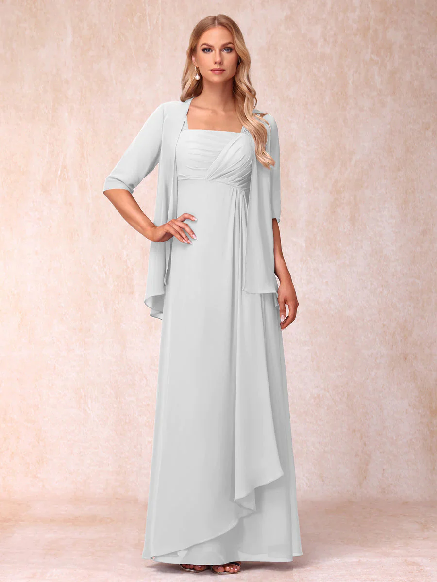 A-Line/Princess Sleeveless Mother of the Bride Dresses With Ruffles & Jacket - Image 21