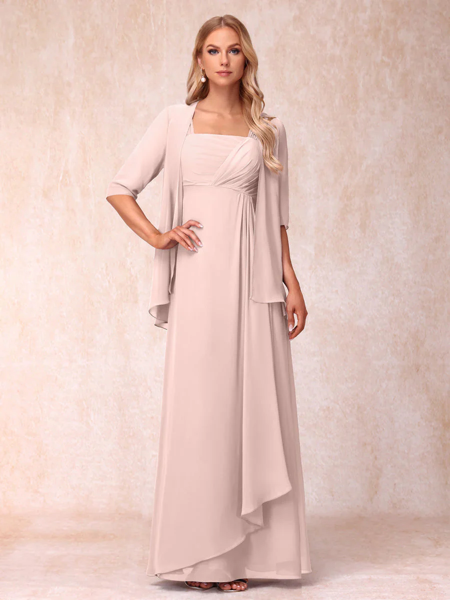 A-Line/Princess Sleeveless Mother of the Bride Dresses With Ruffles & Jacket - Image 28