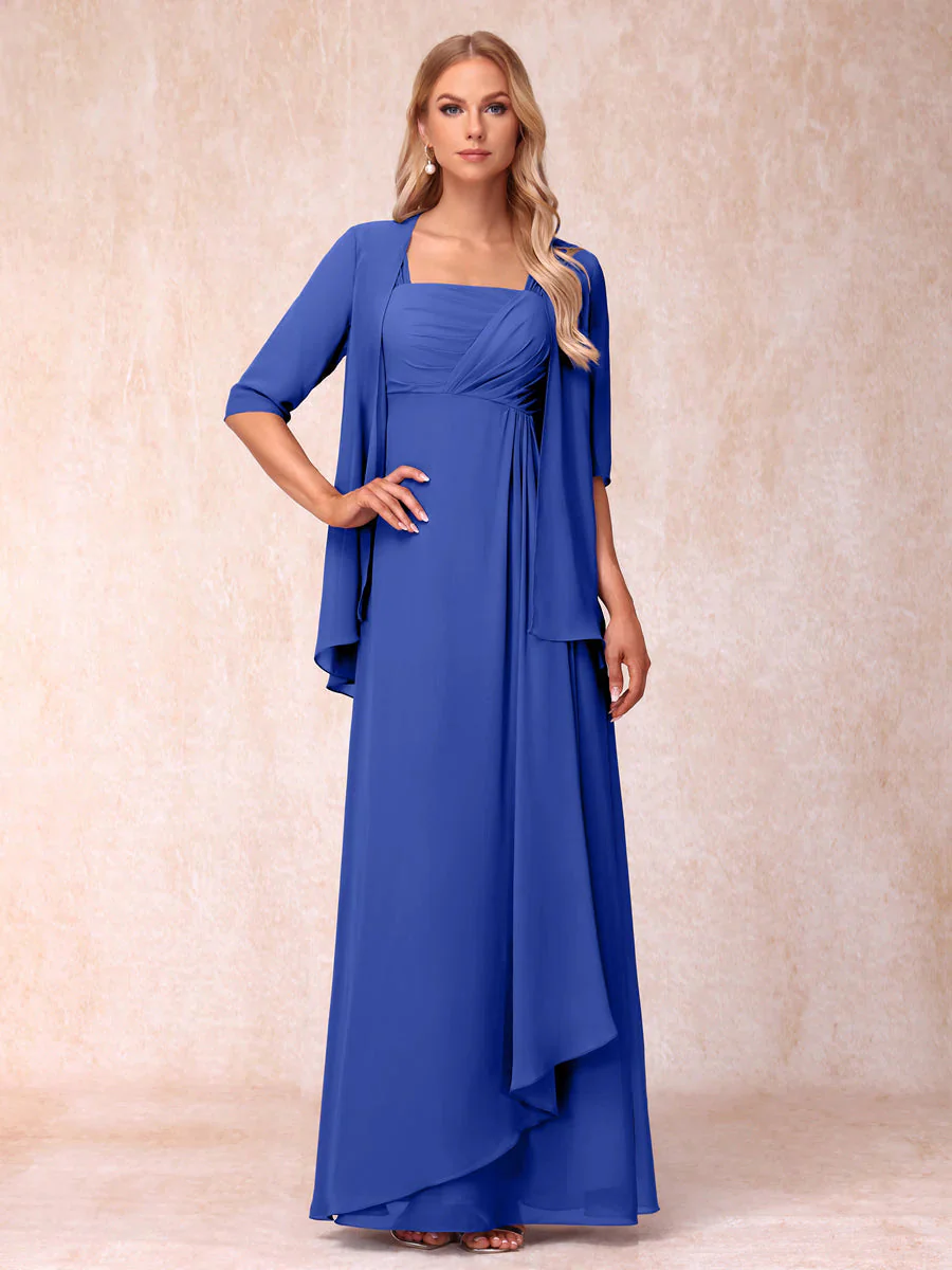 A-Line/Princess Sleeveless Mother of the Bride Dresses With Ruffles & Jacket - Image 54