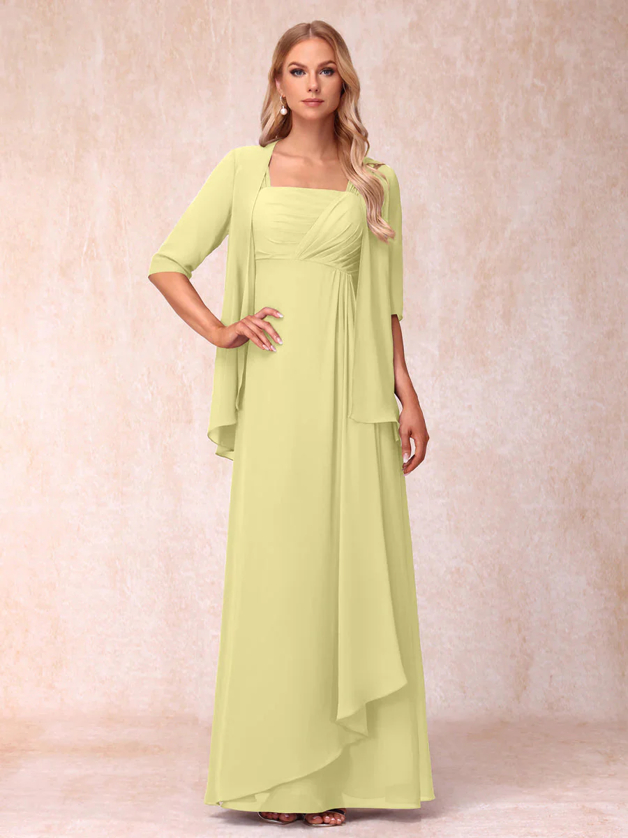 A-Line/Princess Sleeveless Mother of the Bride Dresses With Ruffles & Jacket - Image 69