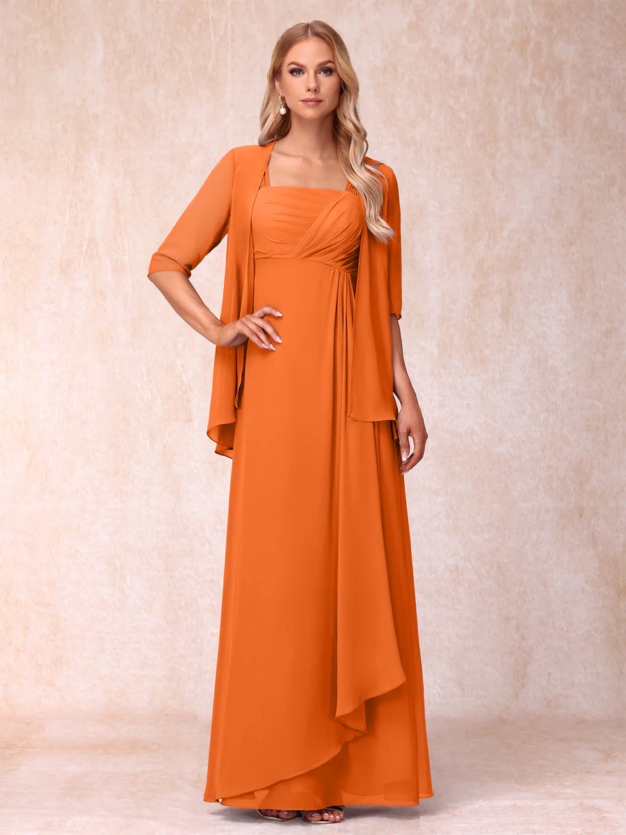 A-Line/Princess Sleeveless Mother of the Bride Dresses With Ruffles & Jacket - Image 72