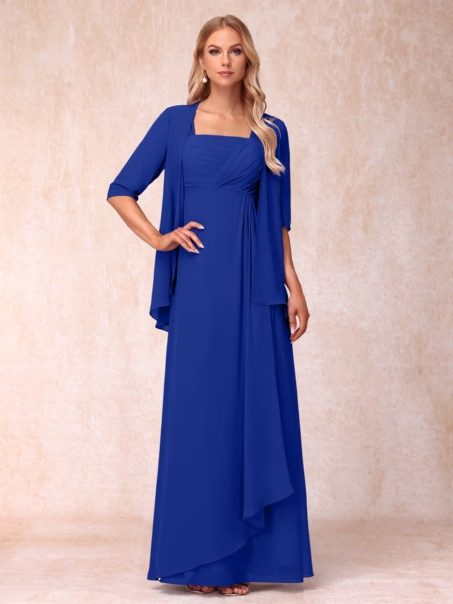 A-Line/Princess Sleeveless Mother of the Bride Dresses With Ruffles & Jacket - Image 76