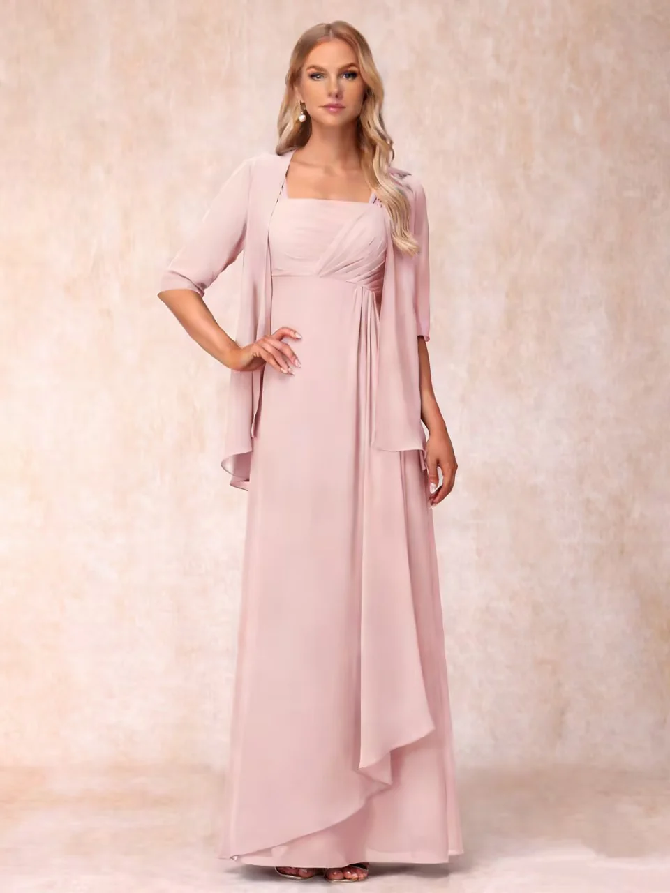 A-Line/Princess Sleeveless Mother of the Bride Dresses With Ruffles & Jacket - Image 77