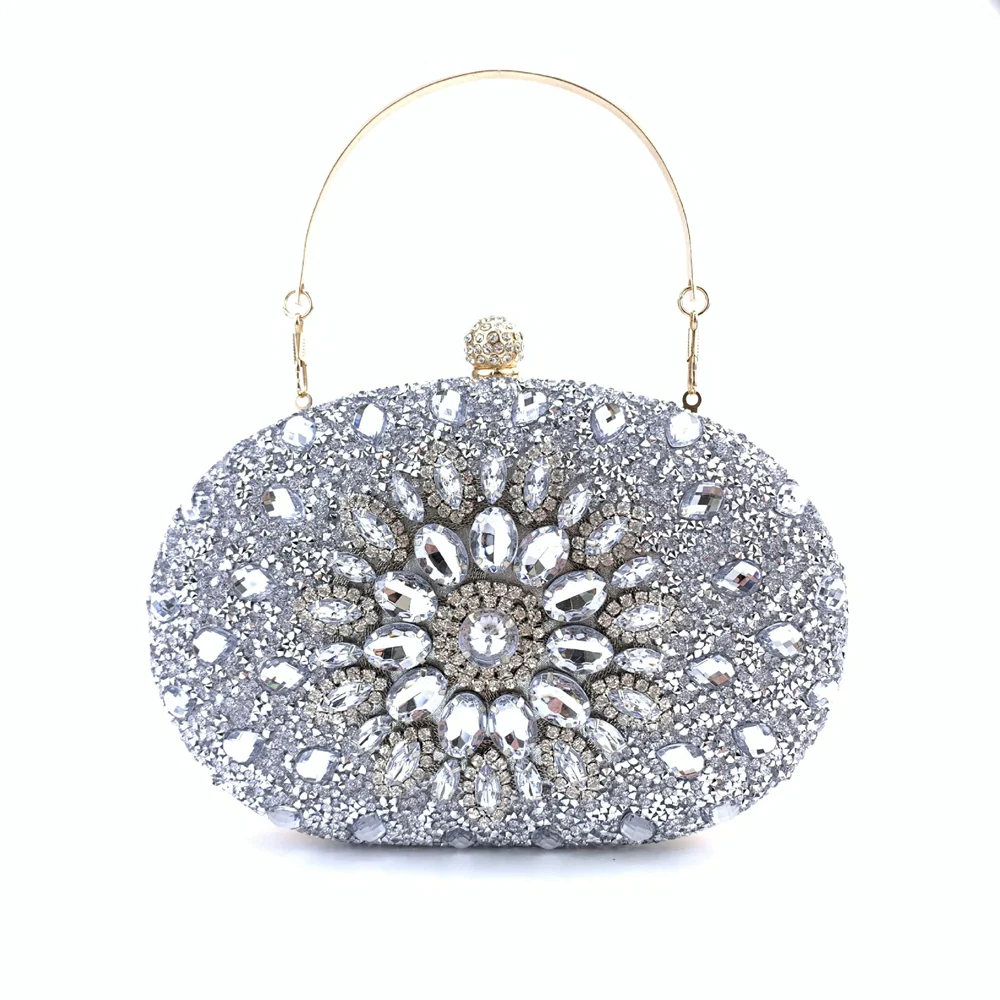 Alloy Gorgeous Rhinestone Clutch Unique Handbags - Image 2