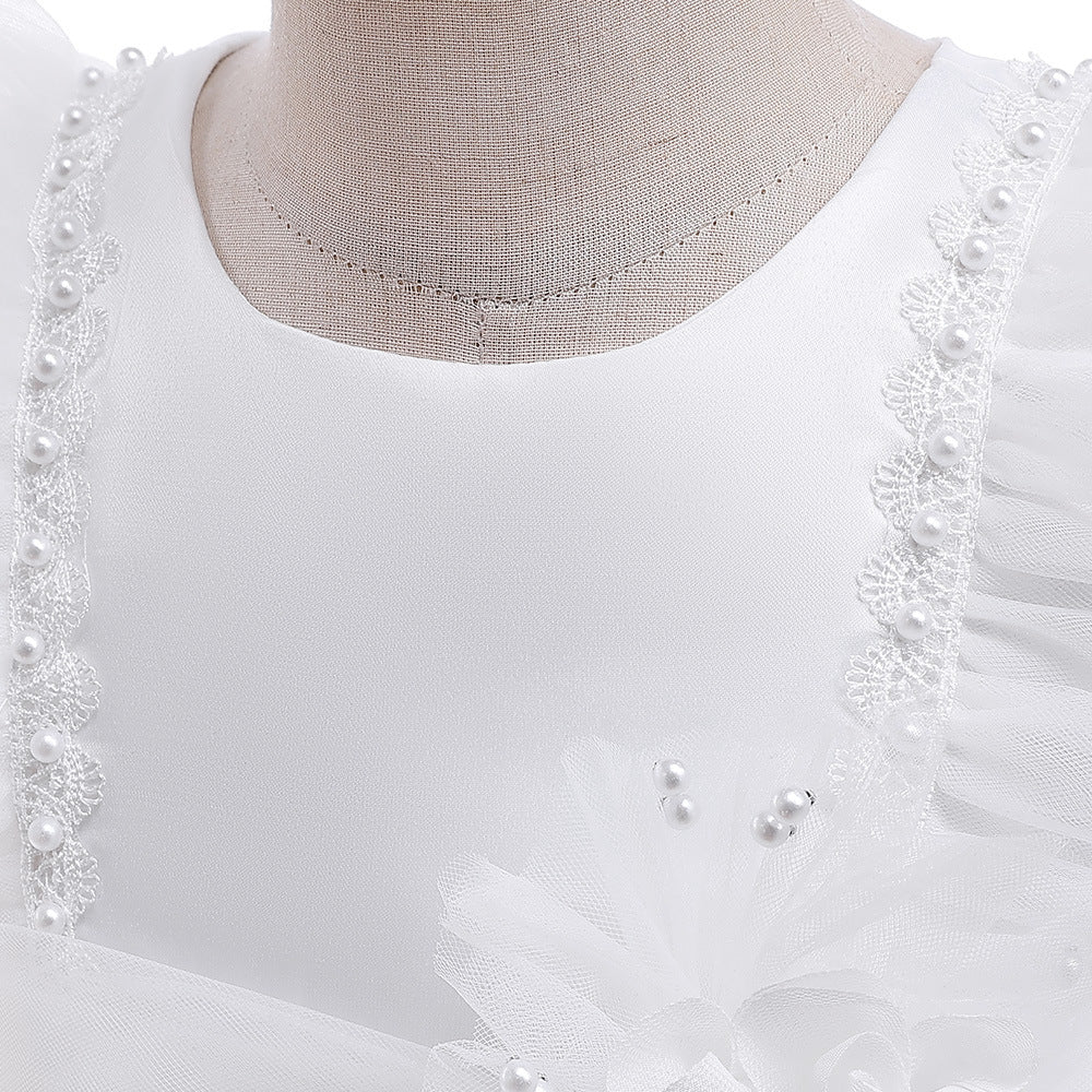 Ball Gown Scoop Flying Sleeves Flower Girl Dresses with Beading - Image 4