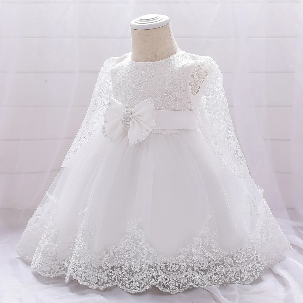 Ball Gown Scoop Long Sleeves Flower Girl Dresses with Beading - Image 3