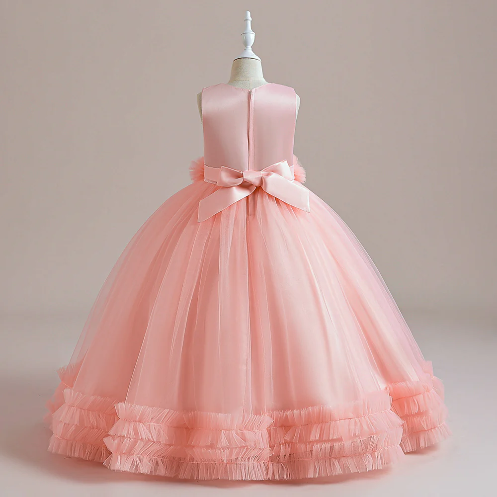 Ball Gown Scoop Sleeveless Flower Girl Dresses with Applique - Image 2