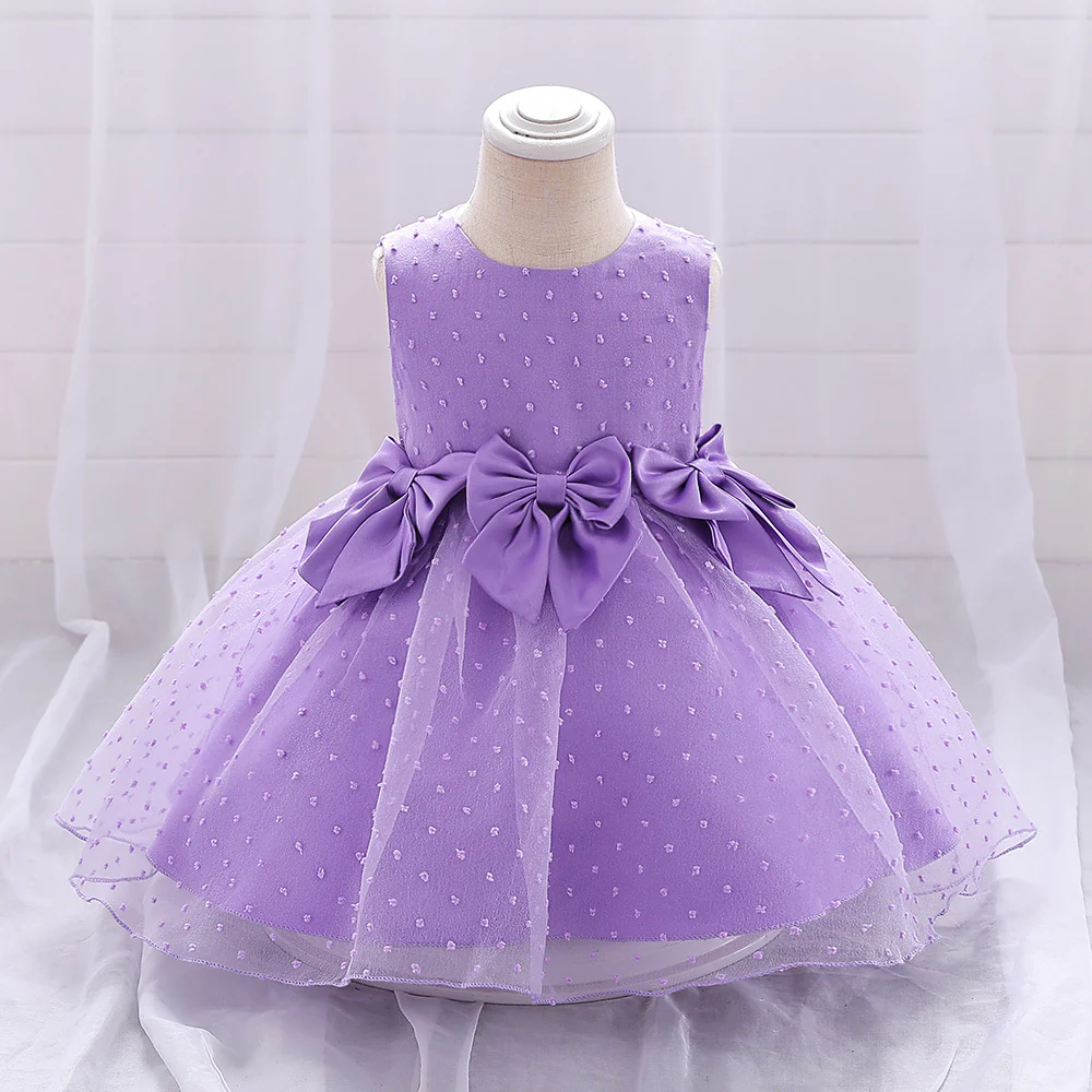 Ball Gown Scoop Sleeveless Flower Girl Dresses with Bow Knot - Image 3