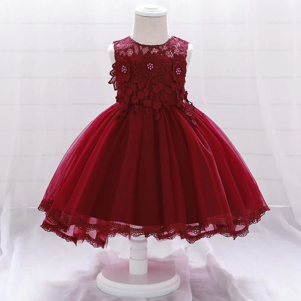 Ball Gown Scoop Sleeveless Flower Girl Dresses with Solid Flowers - Image 10