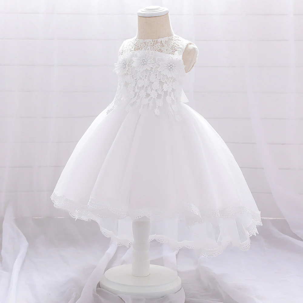 Ball Gown Scoop Sleeveless Flower Girl Dresses with Solid Flowers - Image 3