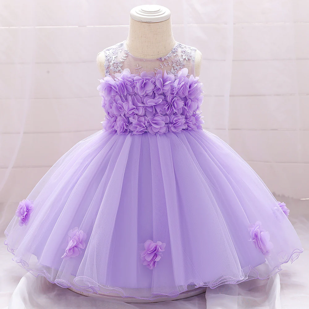 Ball Gown Scoop Sleeveless Flower Girl Dresses with Solid Flowers - Image 5