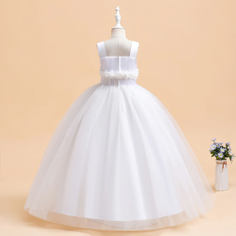 Ball Gown Scoop Sleeveless Flower Girl Dresses with Solid Flowers - Image 2