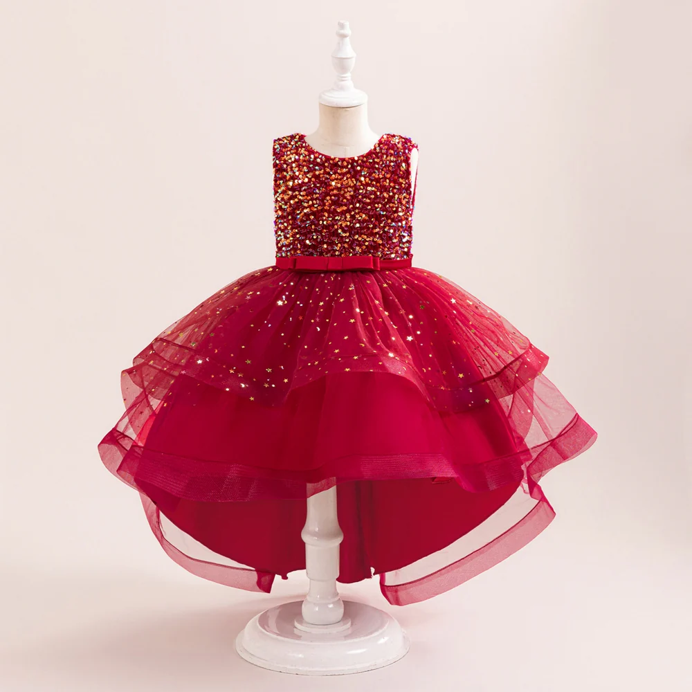 Ball Gown Scoop Sleeveless Tiered Flower Girl Dresses - Image 5