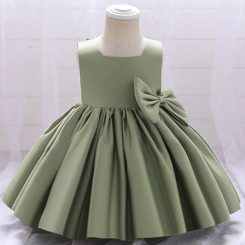 Ball Gown Square Neck Sleeveless Ruched Flower Girl Dresses - Image 9
