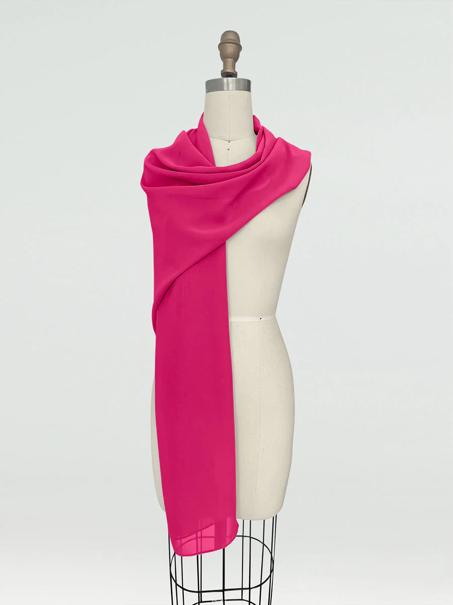 (18x89in.) Chiffon Shawls & Wraps for Women - Image 30
