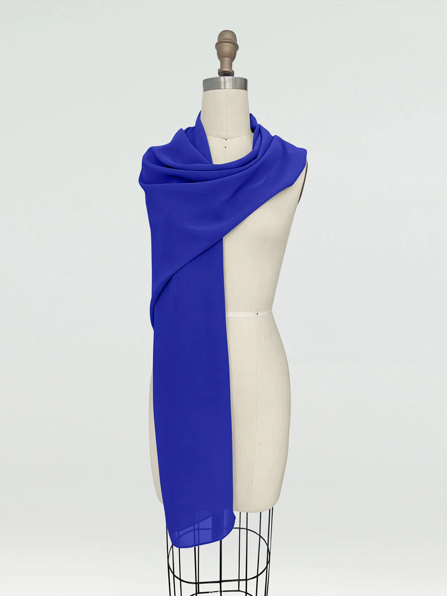 (18x89in.) Chiffon Shawls & Wraps for Women - Image 51