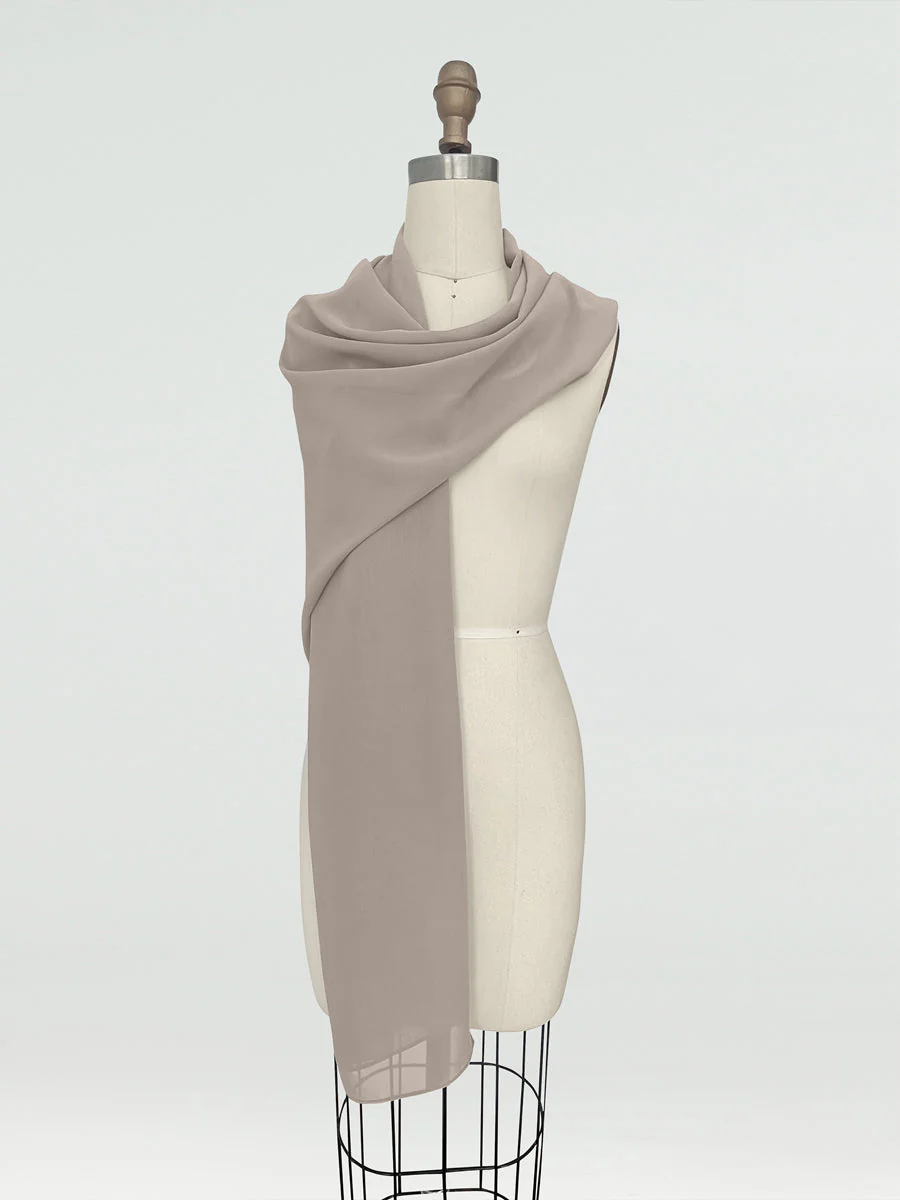 (18x89in.) Chiffon Shawls & Wraps for Women - Image 69