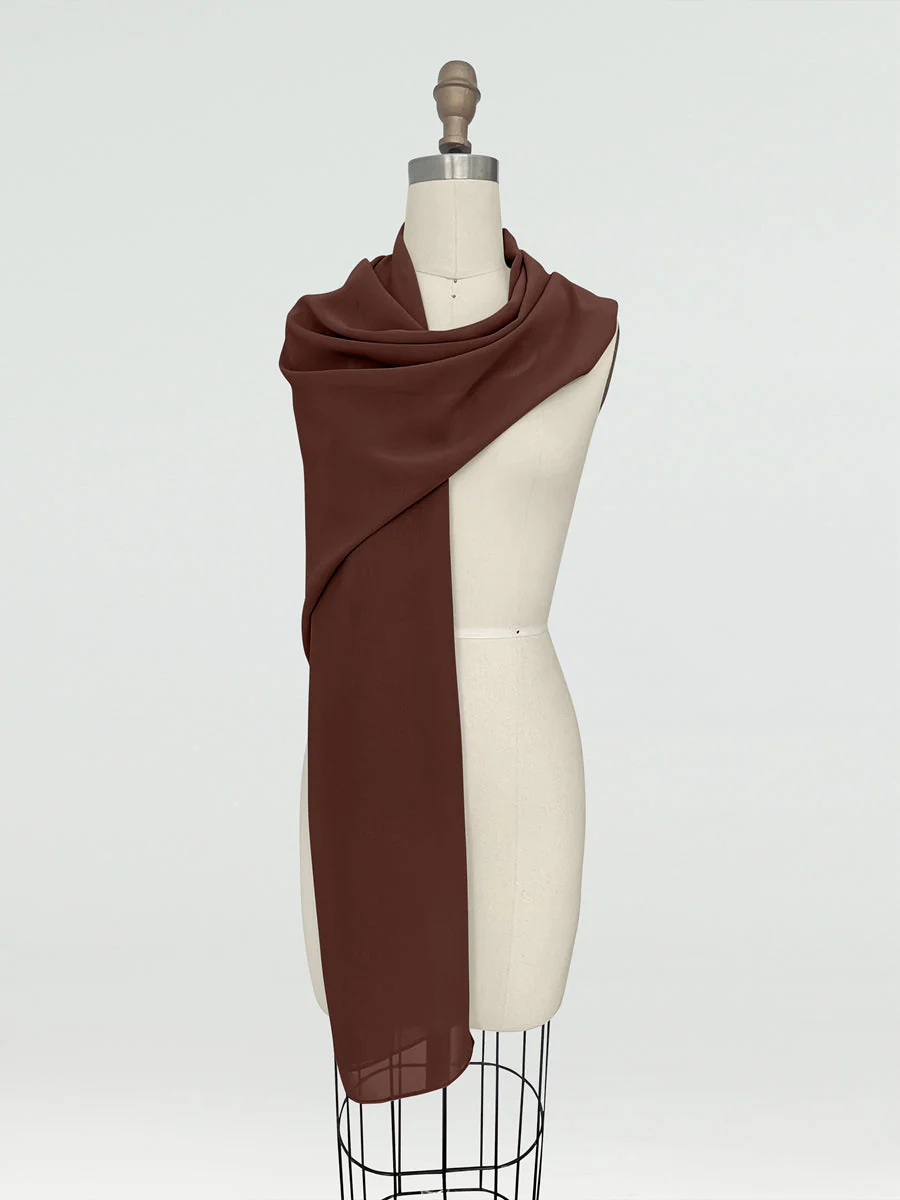 (18x89in.) Chiffon Shawls & Wraps for Women - Image 72