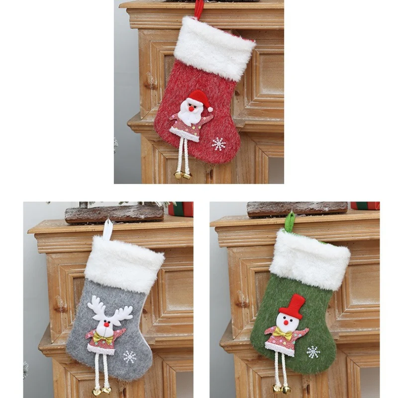 Classic Personalised 3D Decorate Christmas Stocking with Bells - Image 3