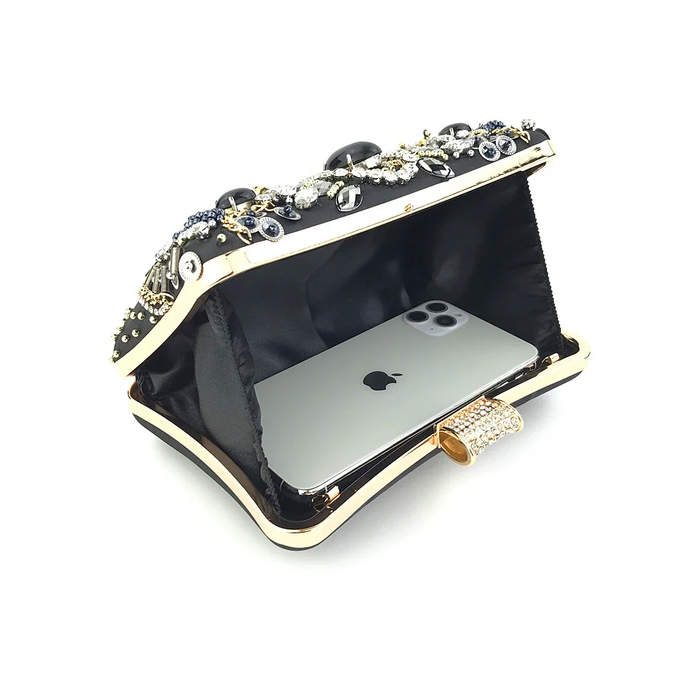 Delicate Beading Diamond Clutch Women's Handbags - Image 3