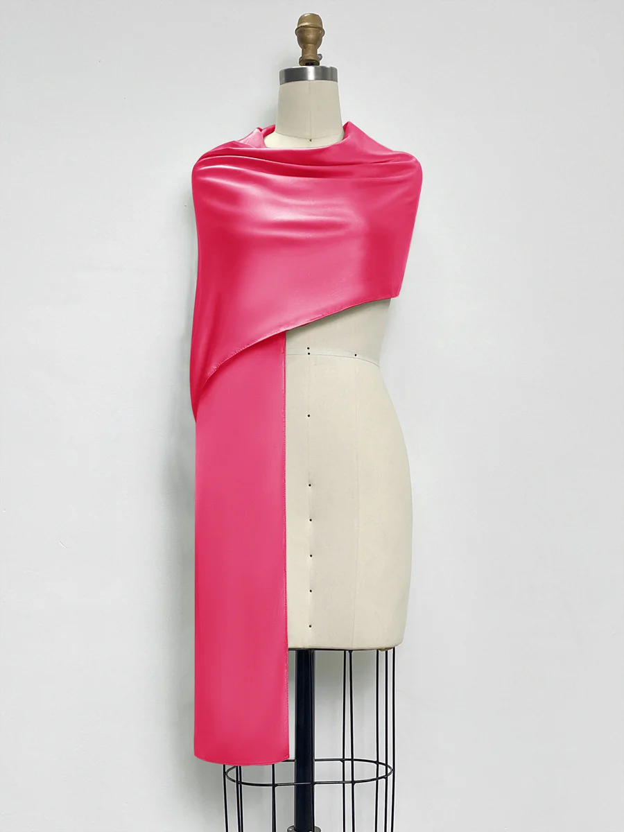 (18x89in.) Dense Stretch Satin Shawls & Wraps for Women - Image 20
