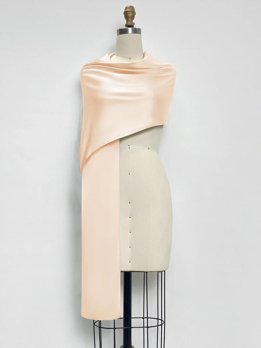 (18x89in.) Dense Stretch Satin Shawls & Wraps for Women - Image 45