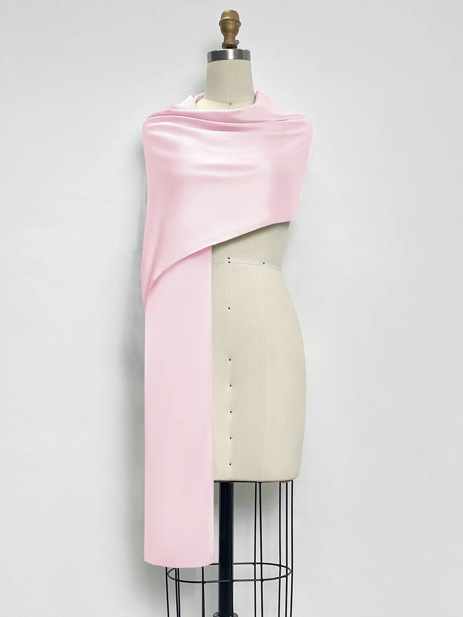 (18x89in.) Dense Stretch Satin Shawls & Wraps for Women - Image 47
