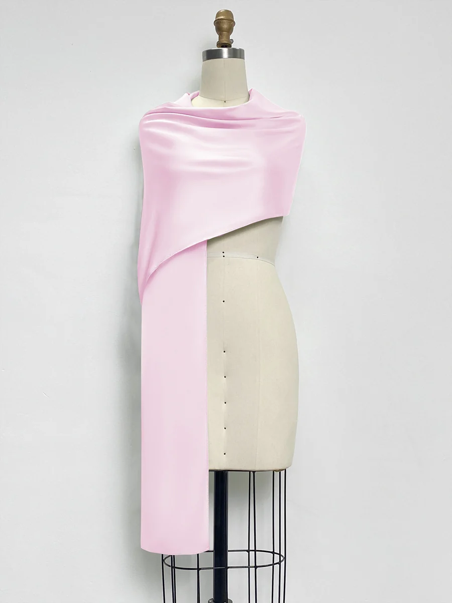 (18x89in.) Dense Stretch Satin Shawls & Wraps for Women - Image 48