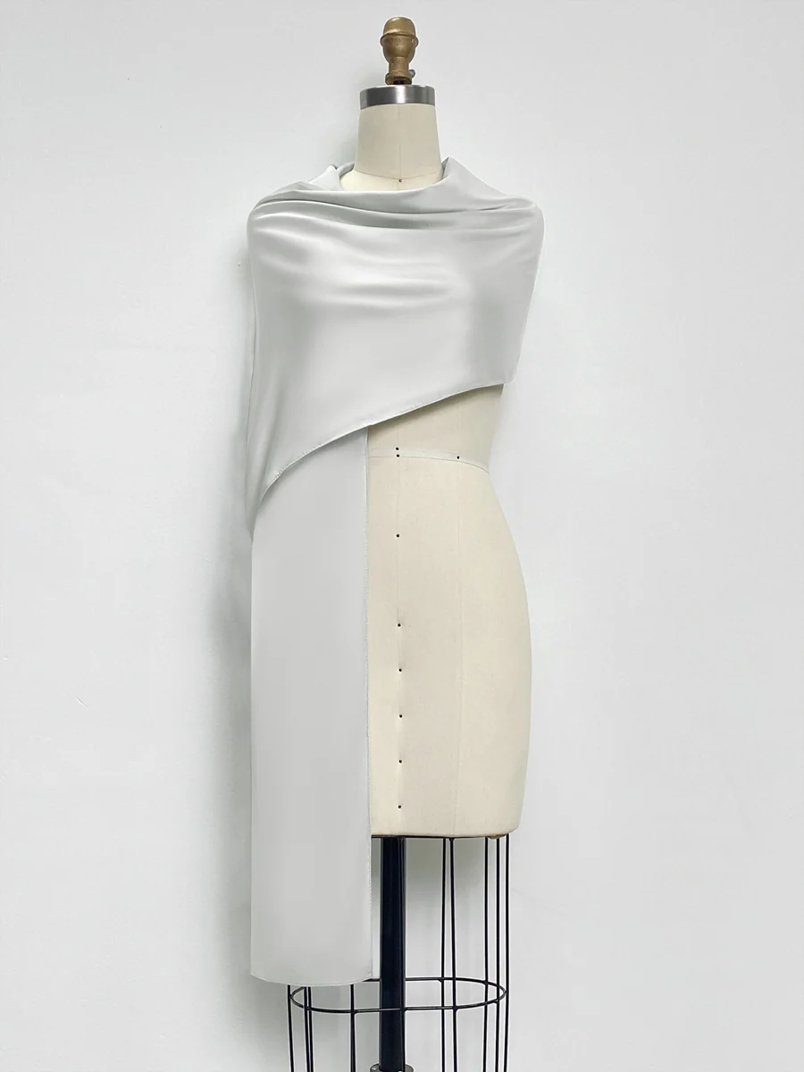 (18x89in.) Dense Stretch Satin Shawls & Wraps for Women - Image 54