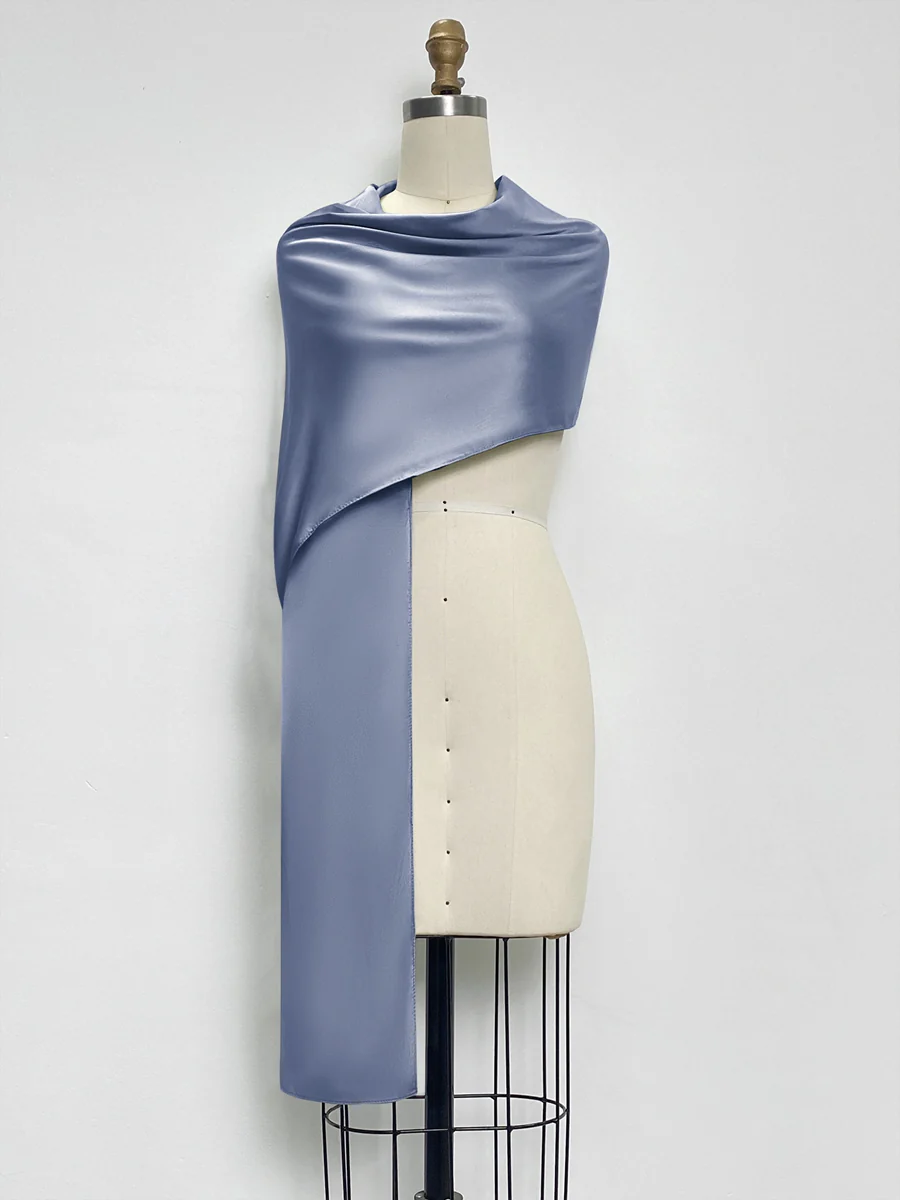 (18x89in.) Dense Stretch Satin Shawls & Wraps for Women - Image 57