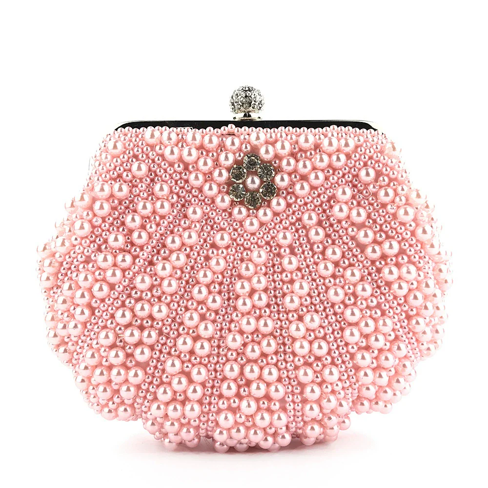 Lovely Shining Pearls Clutch Unique Handbags - Image 2