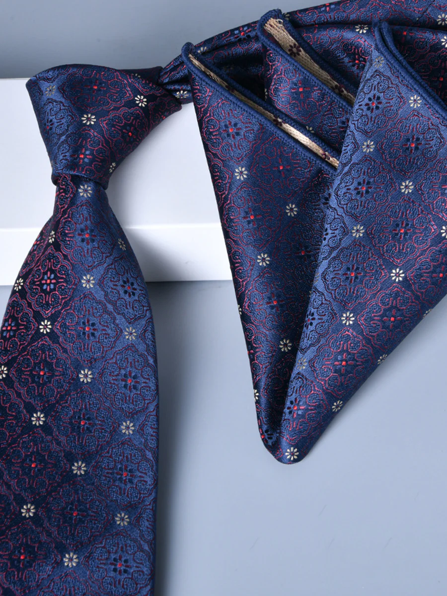 Men's 2 Pics Printed Jacquard Formal Floral Tie - Image 29