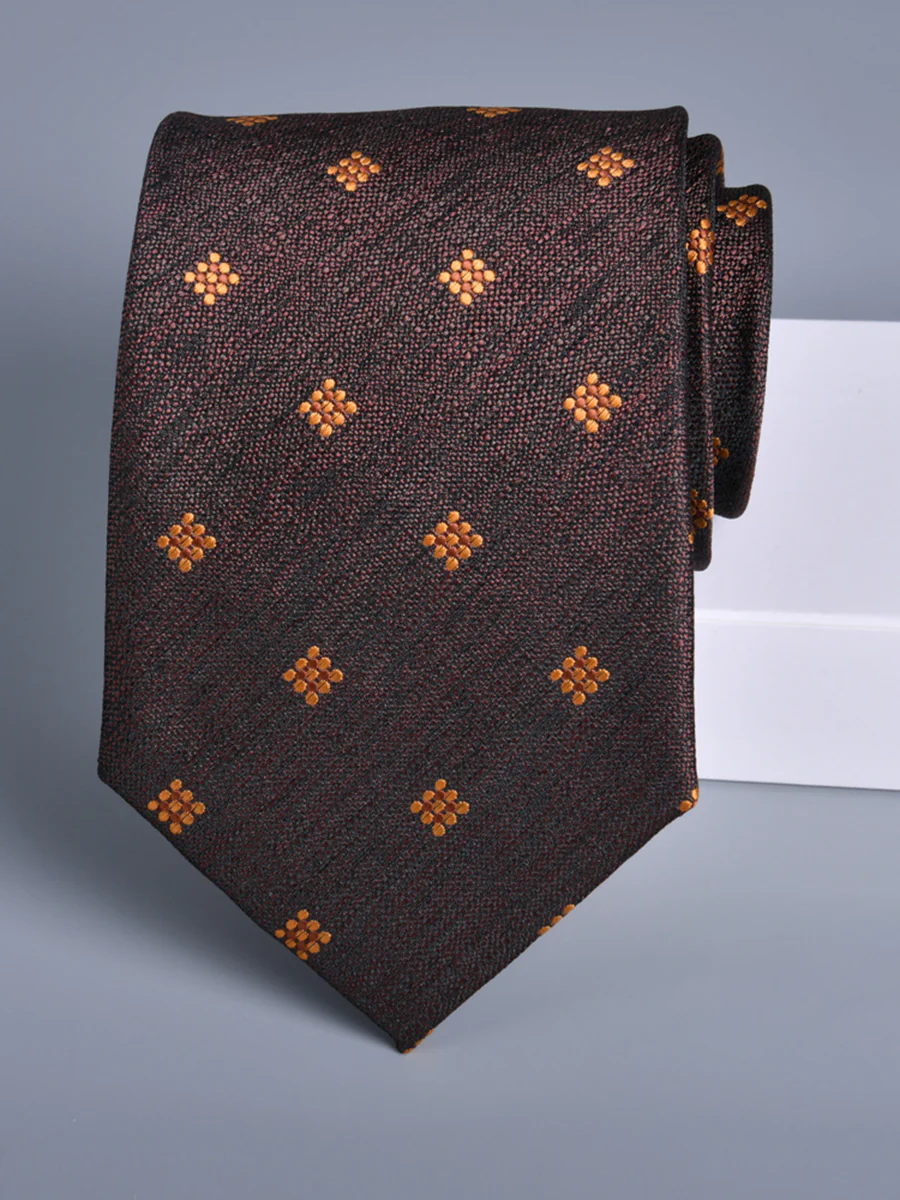 Men's Delicated Printed Jacquard Formal Modern Tie - Image 10