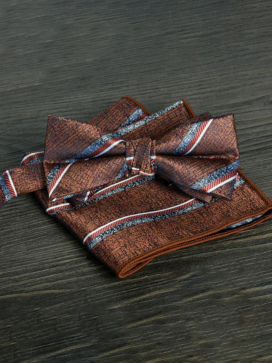 Men's Elegant Printed Jacquard Retro Bow Tie - Image 6