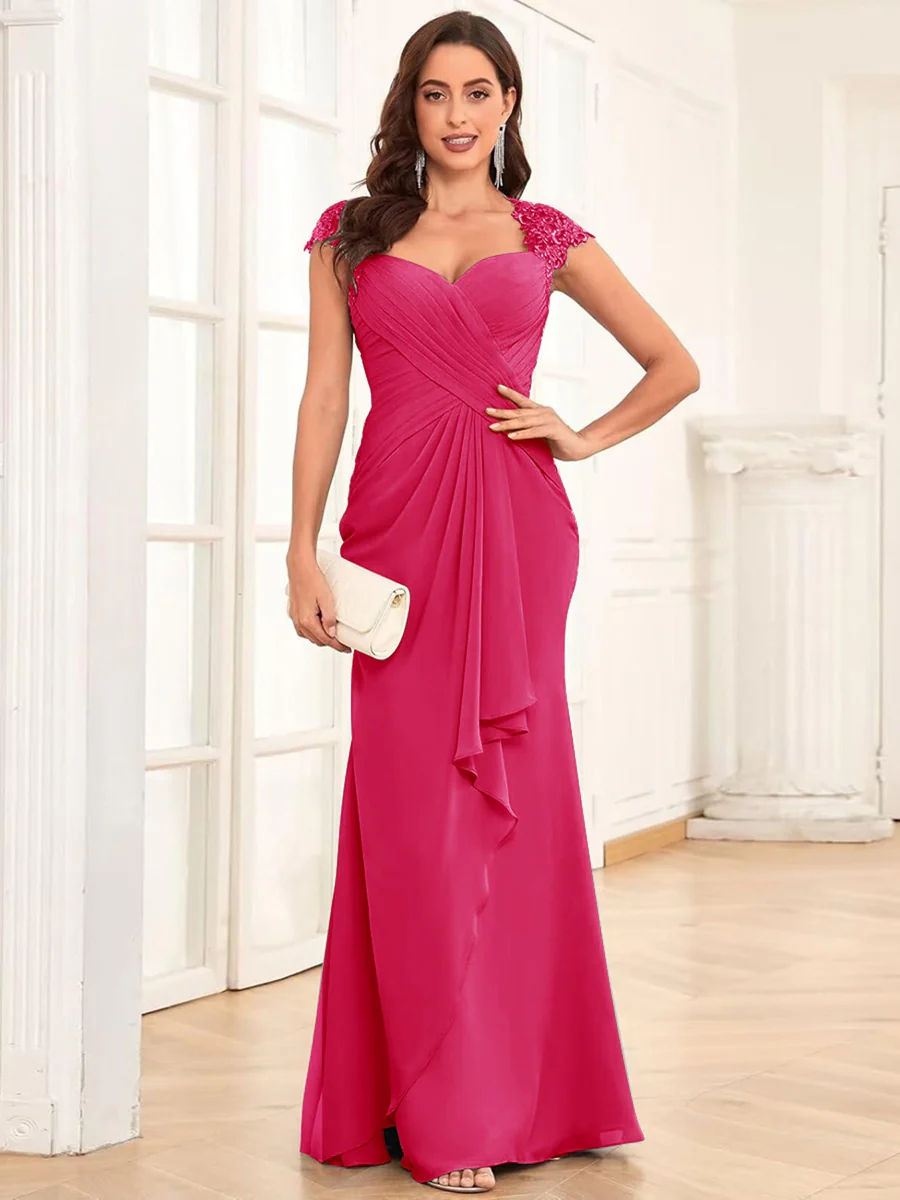 Sheath/Column Sweetheart Floor-Length Mother of the Bride Dresses With Ruffles - Image 22