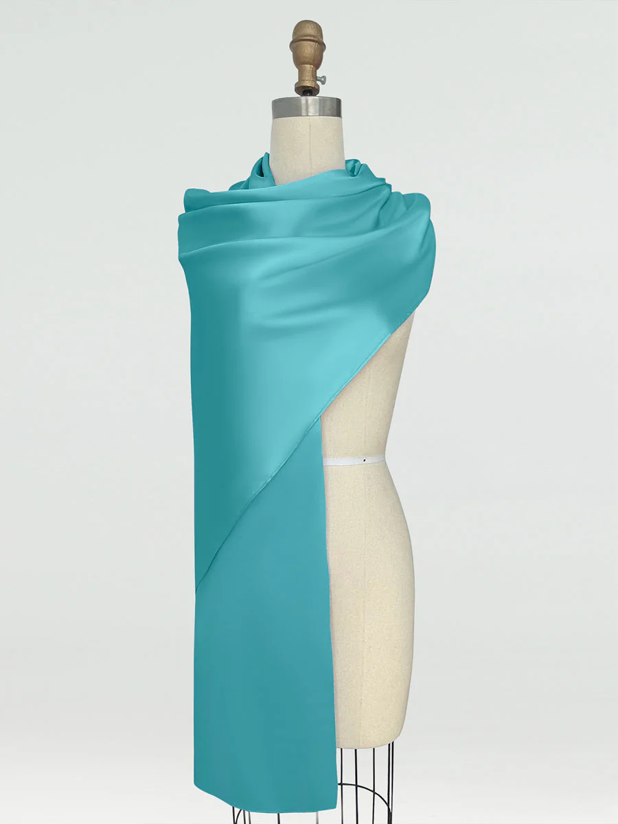 (18x89in.) Silk Satin Shawls & Wraps for Women - Image 45