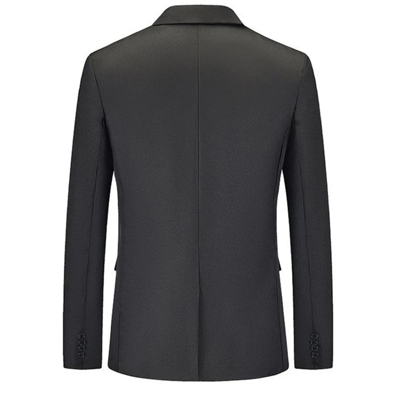 Tailored Fit Notched Single Breasted One-button Minimalist Men's Formal Jacket - Image 2