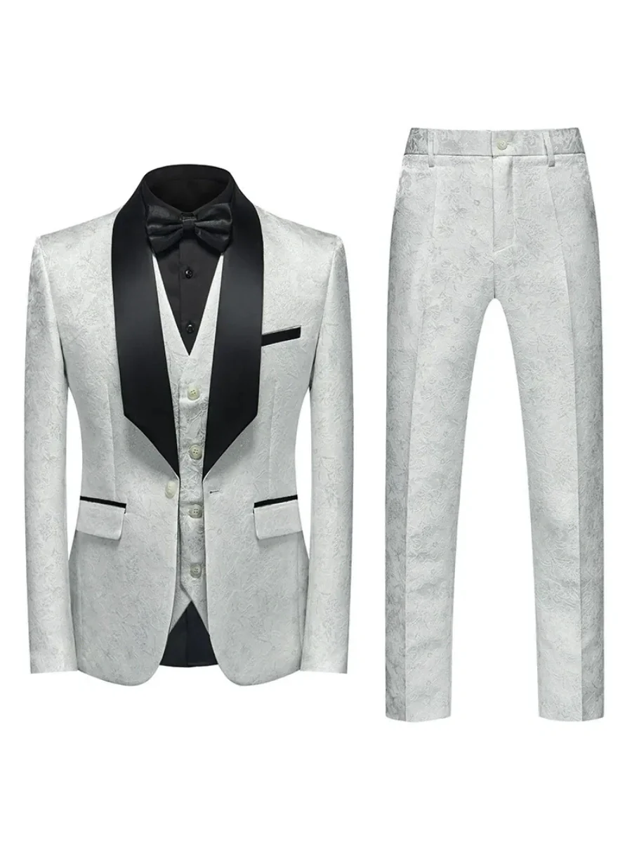 Tailored Fit Single Breasted One-button 2 Pieces Printed Men's Casual Suits - Image 8