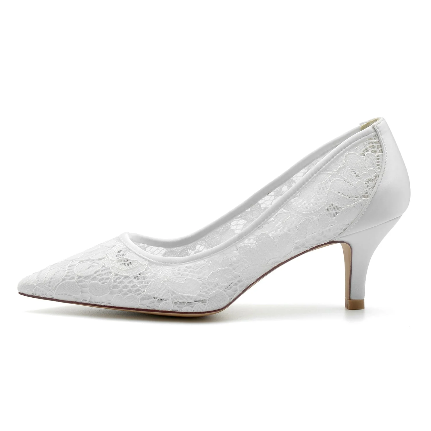 Women's Lace With Closed Toe Stiletto Heel Evening Shoes - Image 2