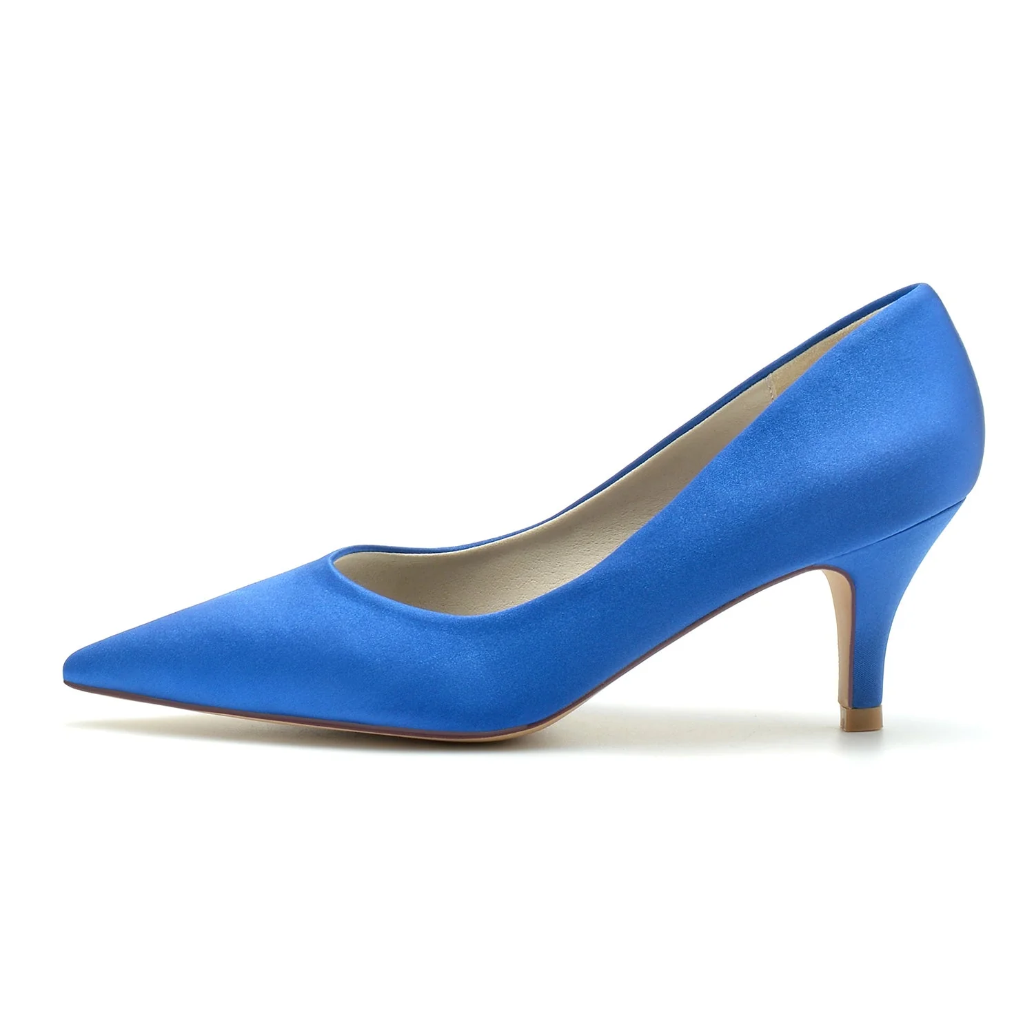 Women's Silk Satin With Closed Toe Stiletto Heel Wedding Shoes - Image 2