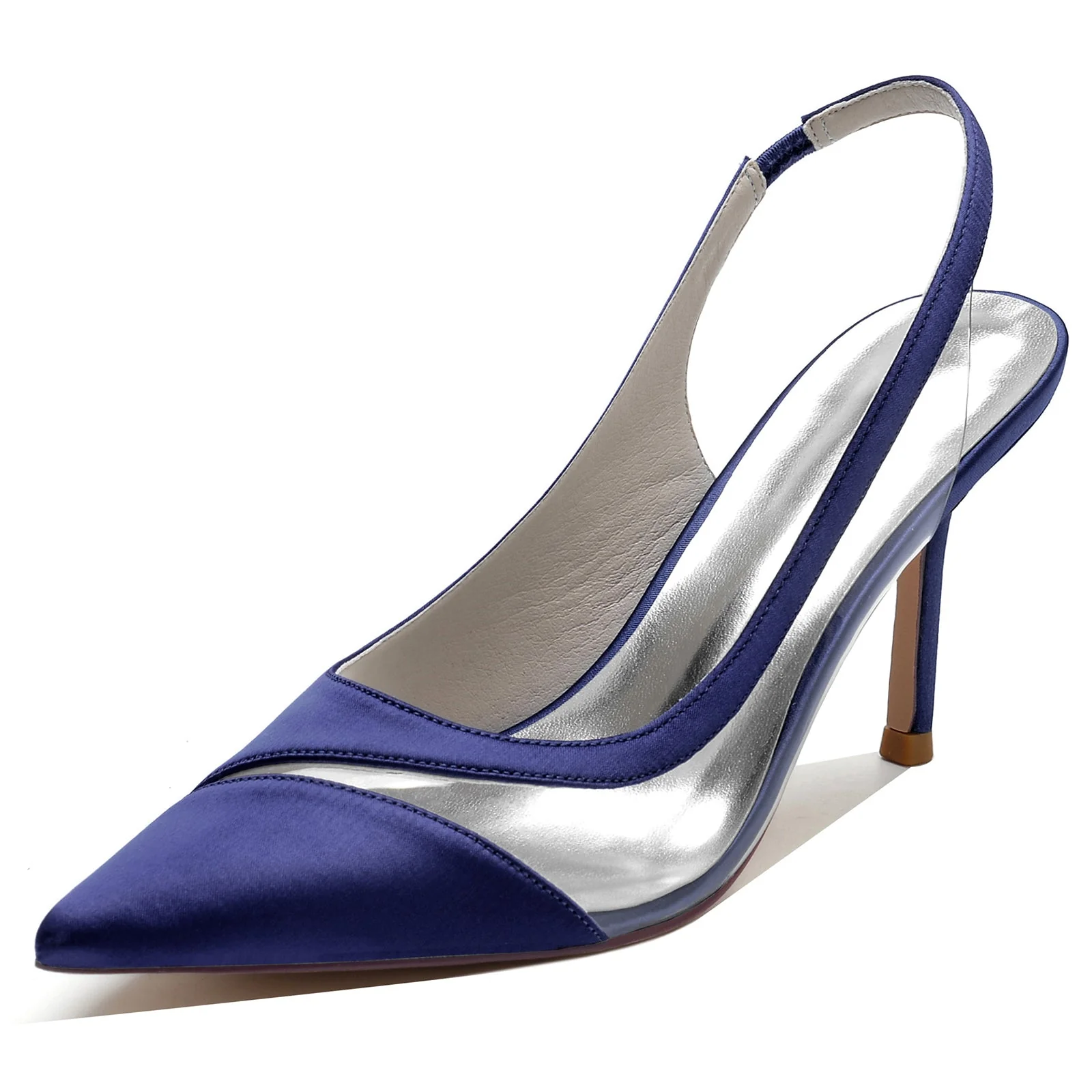 Women's Silk Satin With Stiletto Heel Closed Toe Wedding Shoes - Image 10